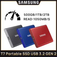Samsung T7 Portable SSD 500GB 1TB 2TB External Drive Solid State Disk USB 3.2 Gen 2 SSD For Laptop Desktop PS4 5 PC Smart Phone