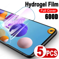 5PCS Safety Film For Samsung Galaxy M22 M21 A22 A21S A21 Screen Gel Protector Hydrogel Film For Sam A 22 Samsun M 22 Not Glass