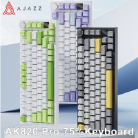 Ajazz Ak820 RGB Tri-Chế Độ Chơi Game Bàn Phím Cơ Khí 82 Key Bluetooth 2.4Ghz Không Dây Gamer Bàn Phí