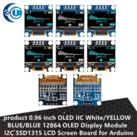 product 0.96 inch OLED IIC White/YELLOW BLUE/BLUE 12864 OLED Display Module I2C SSD1315 LCD Screen Board for Arduino