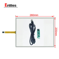 New 12.1 inch 4:3 4 wire Resistive Touch Screen Panel For 260*200 260mm*200mm Touch Panel USB Driver Card