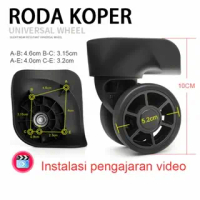 Roda Koper Double Wheel kanan kiri ( 1 set 4 pcs Motif Silver) cocok 18, 22, 20 dan 24 inch, putar 3