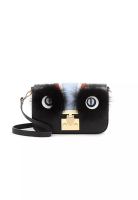 FION FION Little Mons Jacquard with Leather Crossbody & Shoulder Bag