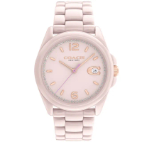 【COACH】官方授權經銷商 優雅質感陶瓷晶鑽腕錶-36mm/粉 生日 禮物(14503926)