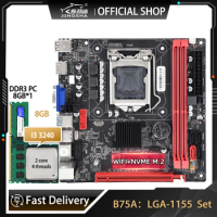 B75A LGA 1155 Motherboard Kit With I3 3240 Processor And 8GB DDR3 Memory Plate Placa Mae LGA 1155 Set Support WIFI NVME M.2
