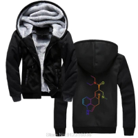 Popular LSD Colored Molecule For Man Natural Cotton Hoodie Unique Jacket Teenage Funny Men Hoody Coa