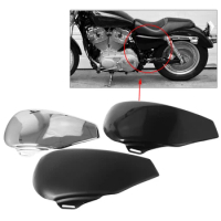 1PCS Motorcycle Left Side Battery Cover Steel Chrome/ Black Fairing Covers For Harley Sportster XL Iron 883 1200 2004-2013