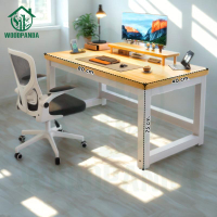 ^ WOODPANDA [ความหนา 16 mm.] โต๊ะออฟฟิศ โต๊ะทำงาน โต๊ะอ่านนั่งหนัง แข็งแรง มีความหนาแน่น และ ทนทานต่