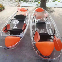 Crystal Kayak Fishing Boat Transparent Canoe with Clear Bottom for Wholesale