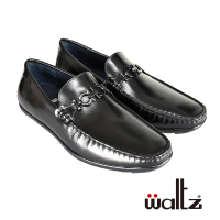 【Waltz】馬銜扣 真皮豆豆鞋 休閒鞋 懶人鞋(612121-02 華爾滋皮鞋)