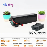 Aleaivy 48V battery 48V 6Ah 8Ah 10Ah ebike battery 20A BMS 18650 Lithium Battery Pack For Electric bike Electric Scooter+charge
