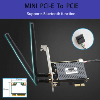 Laptop wireless network card adapter card Dual antenna adapter board PCI-e Converter MINI PCIE To PCIE expansion card Riser Card