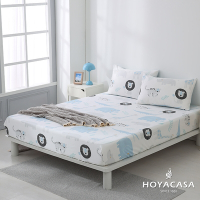 HOYACASA 100%天絲枕套床包三件組-派對動物(單人)