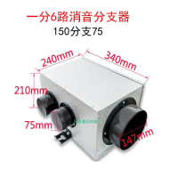 新風系統配件金屬分風箱PE管專用消音分支器一分六路一分八路