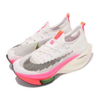 【NIKE 耐吉】慢跑鞋 Zoom Alphafly Next% 女鞋 氣墊 避震 路跑 馬拉松 東奧配色 白 粉(DJ5456-100)