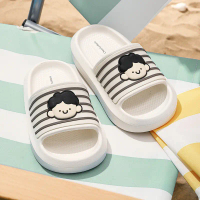 Cheerful Mario Toddler Summer Water Shoes - Pink Striped Non-Slip Pool Slippers for Girls, Breathabl