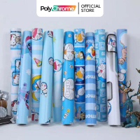 Wallpaper Stiker Karakter Kartun Doraemon Anak Polkadot Polka High Quality by Almira ID