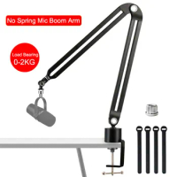 Microphone Boom Arm Weighted Metal Mic Stand Compatible With HyperX QuadCast Mic Blue Yeti Rode Razer Mic Boom Arm Desk Mount