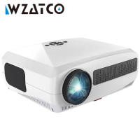 WZATCO C3 4D Keystone LED Projector 4K Android 10.0 WIFI 1920*1080P Proyector Home Theater 3D Media Video player Game Beamer