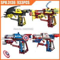 Sy7018 933pcs Military Pistol 4 Guns Weapon With Bullets 4 Dolls Building Blocks Toy Children