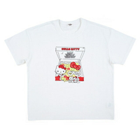 小禮堂 Hello Kitty 吸水速乾短袖T恤 (白比薩款)