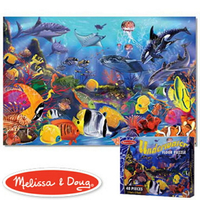 美國瑪莉莎 Melissa &amp; Doug 大型地板拼圖熱帶海洋,48 片