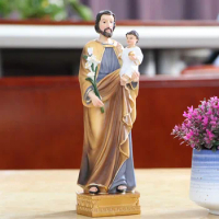 Saint Joseph Statue Ornament Religious Indoor Tabletop Decoration Housewarming Gift Resin H andicrafts Collectibles