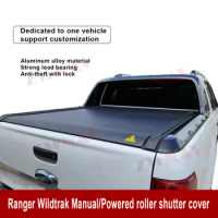 Car Trunk Lids For Ford Ranger wildtrak 2023 Pickup Bed Tonneau Cover Retractable Roller Shutter Tail Box CoverElectric Manual