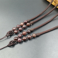 高檔精美天然石榴石圓珠掛件繩玉石掛件繩吊墜繩玉線繩毛衣鏈