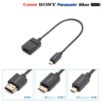 HDMI-compatible 2.0 Ultra Slim 3.3mm 4K 60P；18Gbps；HDR； Z7 II Z6 2 Ultra-fine soft Mini HDMI cable EOS R SLR monitor atomos