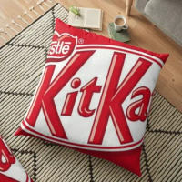 Logo Kitkat Pattern Cushion Cover Throw Pillow Case Home Decor High Quality