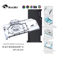 Bykski 3090 GPU Water Cooling Block For GALAX GeForce RTX 3090 HOF EXTREME, Full Cover Cooler with Backplate N-GY3090HOF-X