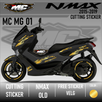 Termurah MC Aksesoris Motor Yamaha Nmax Old 2015-2019 Free Velg Skotlet Sticker Striping Lis Variasi