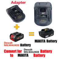 Battery Adapter For Milwaukee For Dewalt to For Makita Bl1830 Bl1850 Batteries For Dewalt battery tools DM18M USB Adapte