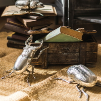 掬涵 金屬大甲蟲 花金龜 掛件擺件墻面桌面裝飾性動物童話風