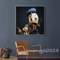 Tranh Vải Bố Hoạt Hình Vịt Donald, Chuột Mickey, Trang Trí Nhà Cửa, Giấy Dán Tường Phòng Khách, Áp P