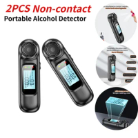 1-2PCS Portable Portable Alcohol Detector Non-contact Breath Tester Breathalyzer Lcd Professional Digital Alcohol Breath Tester