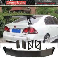 For Honda Civic FD2 Type R RR Carbon Fiber Rear Spoiler 2006-2010 JS Style GT Wing