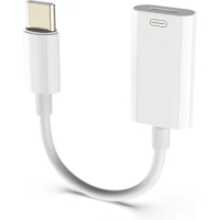 USB-C Male to Lightning Female Adapter Pack 2, Type-C to Lightning Audio Adapter for Apple EarPods, iPhone 15, iPad, MacBook Pro