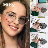 Miffy - Kacamata Cat Eye Lensa Photocromic Untuk Wanita Sunglasses Perlindungan Anti Uv Kaca Mata Fa
