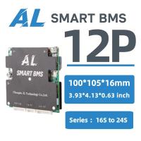 BMS Pintar, AL-AB24S12P, 16-24S, 120A, Aplikasi Bluetooth, Imbangan Aktif, LiFePO4 dan Li-ion, UART