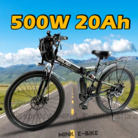 Folding Electric Bike for Adults 500W Motor 48V 20Ah Battery 26Inch Foldable Ebike 5 Pedal-Assist Levels Ebikes for Adults