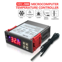 STC-3000 STC-1000 Microcomputer Temperature Controller Thermoregulator 12V 220V Digital Thermostat with Sensor Heating Cooling