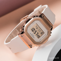 卡西歐金屬錶殼G-SHOCK玫瑰金經典小方塊casio手錶女GM-S5600PG-4 XUzH