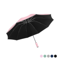 【極輕量】反向雨傘 黑膠防曬 反向傘 自動傘 折疊傘 大傘面(粉紅)
