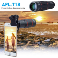 APEXEL 18x25 Telescope Lens Monocular with Universal Clip for IPhone Andriod Smartphones Outdoor Travel Hunting Sports