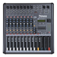 Thinuna MX-F8 Universal High-quality Audio mixer 8-CH stereo two braid mixer audio dj mixer console with USB and effertor