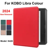 For Kobo Libra Colour 2024 Smart Case 7 inch eReader Cover Shockproof N428 Protective Shell Auto Wake/Sleep Funda