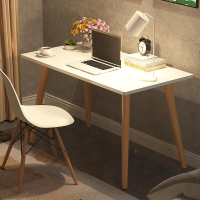 北歐電腦桌臺式家用學習辦公寫字桌子簡易現代臥室兒童實木腿書桌