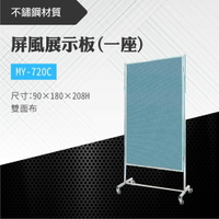 台灣製 屏風展示板MY-720C 布告欄 展板 海報板 立式展板 展示架 指示牌 廣告板 標示板 學校 活動